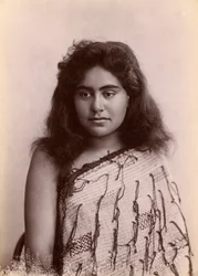 Mujer maorí, Thames, Nueva Zelanda